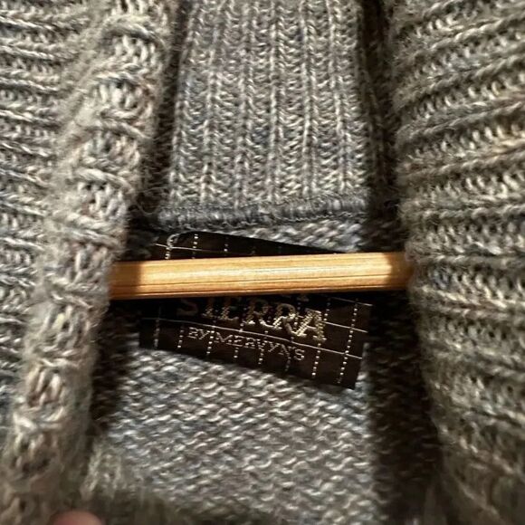 High Sierra by Mervyn’s Men’s Wool Long Sleeve Sweater Gray Size Large - Picture 4 of 5